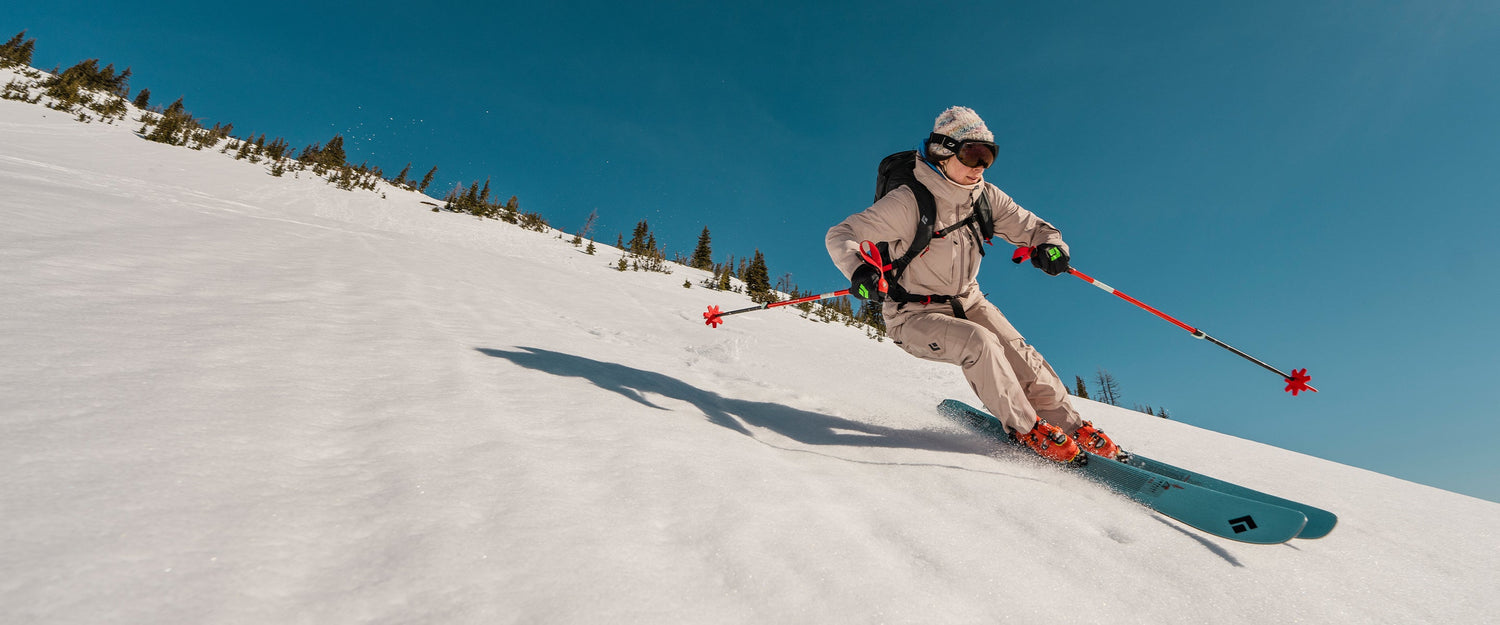 A skier skiing in the North Cascades, WA